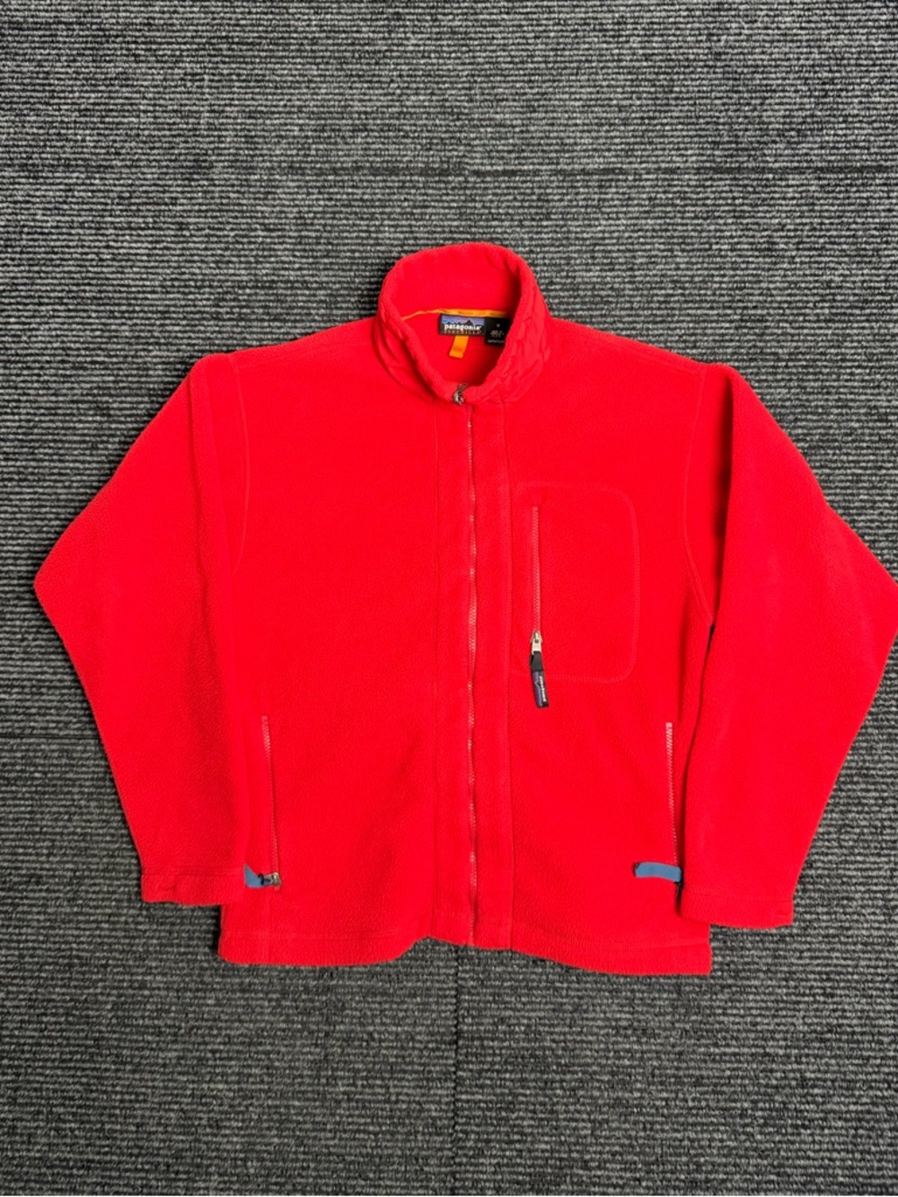 Vintage Patagonia Synchilla Jacket II Men Medium Red Fleece Full Zip Made In USA